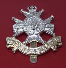 Notts & Derby Sherwood Foresters Staybrite Anodised Modern Cap Badge JR Gaunt QC