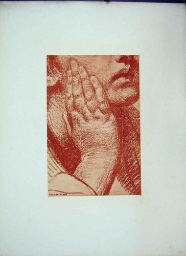 Old antique print greuze - print,