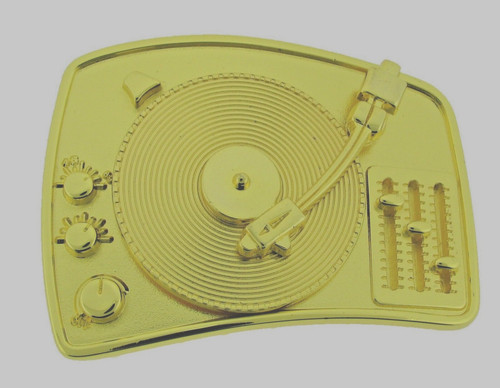 Turntable vintage belt buckle - vintage,