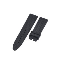 21mm Black Rubber Strap For