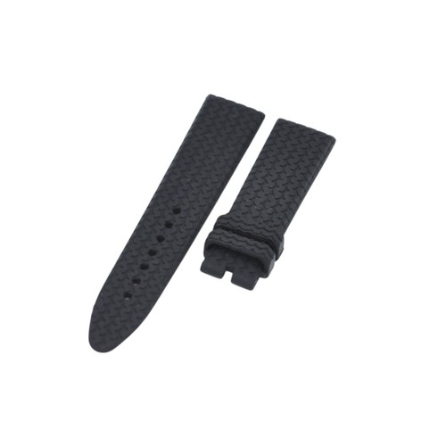 21mm black rubber strap for - black,