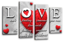 Large Love Heart Quote Art