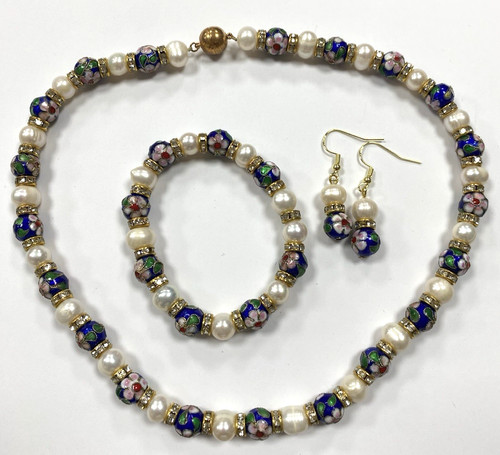Cloisonne freshwater pearls