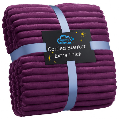 Chunky cord ribbed throw - cord, over