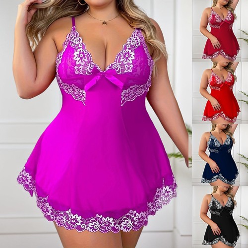 Sexy plus size lace babydoll - size,