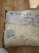 Vintage Early’s Of Witney Woodstock Cream Cellular Blanket Throw Satin Edged