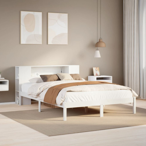 Bookcase bed solid pinewood - bed,