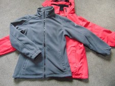 Ladies McKinley 3 in 1 Fleece / Waterproof Hooded Jacket Size UK 14 in Red
