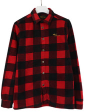 JAHTI JAKT Lumber Jacket Men's SMALL Overshirt Fleece Button Up Style Check