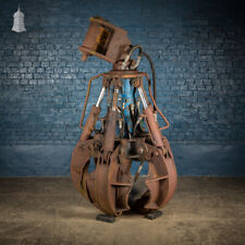 Scrap Claw Steam Punk, Large Vintage Industrial Hydraulic Grab Attachment