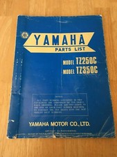 Yamaha Parts List TZ250C TZ350C TZ First Ed Oct 1975 1H4-28198-60 Rare Well Kept