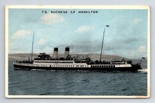 Shipping: Clyde Steamer, 'T. S. Duchess Of Hamilton'. Posted Greenock, 1964.