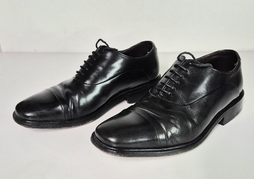 Men laced leather black - leather,