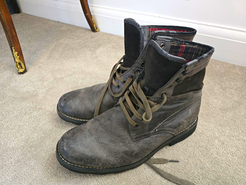 Mens clarks grey - lace, up