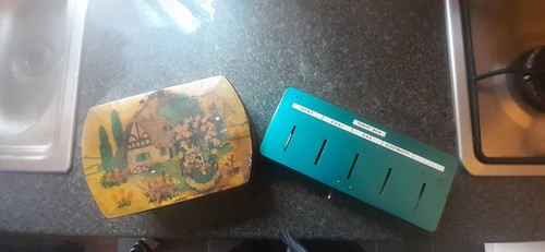 Two old tins - tins., one