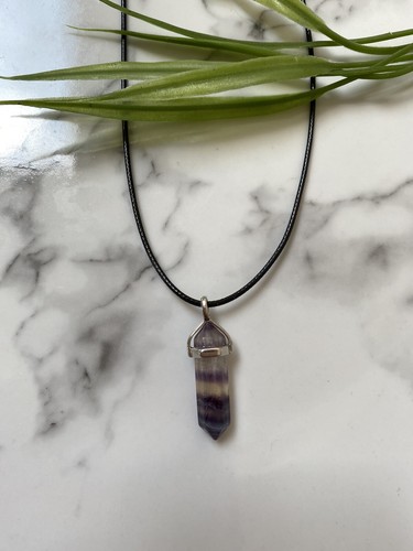 Fluorite point pendant - fluorite,