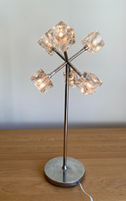 IKEA ISASA - CHROME GLASS ICE CUBE TABLE LAMP vintage desk lamp