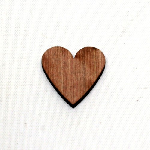 Wooden hearts 30mm - wooden, x