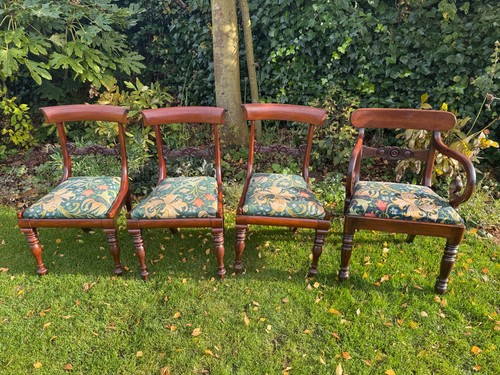Regency mahogany dining - 4x,