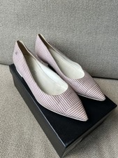 Chanel Striped Flats Shoes