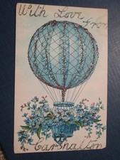 Glitter Postcard of Carshalton .. with love from (Forget-me-not series) unposted