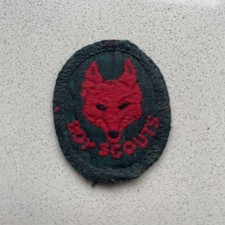 Vintage Red Fox Boy Scout Patch Badge 32mm X 40mm