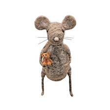 Needle Felted Mouse Miniature Teddy Bear Handmade Birthday Family Friend Gift