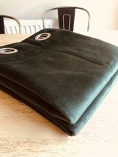 Velvet Curtains dark forest green smart pair width 45" each panel by 53" drop