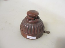Antique Brass & Ceramic Gas Light Switch Old Victorian Jelly Mould Georgian
