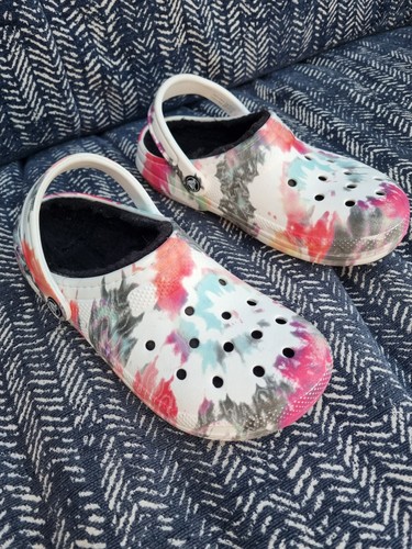 Ladies tie dye crocs size - ladies, uk