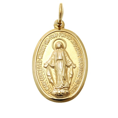 9ct gold miraculous - gold, mary