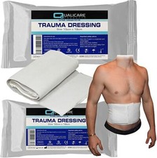 Trauma Dressing " Sterile Bandage Emergency " Cuts & Wounds - Blood Clot - Burns