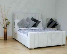 Winged Panel Bed Frame Velvet