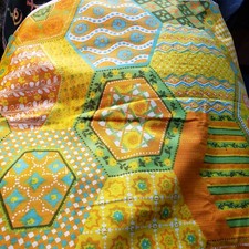 Vintage 60s Colorful Yellow