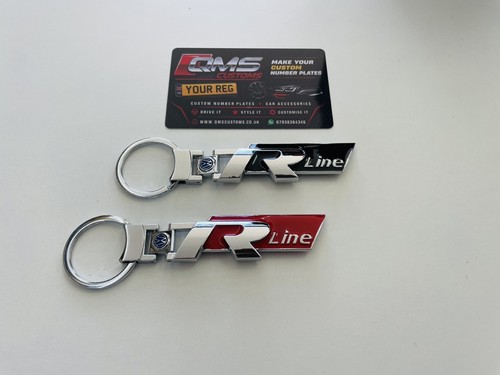 Line keyring metal red - , vw