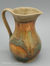 Lovely Old Court Ware Orange Green Grey Pitcher Jug. 