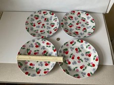 RARE VINTAGE  CATH KIDSTON  4 X CHERRY DINNER PLATES  RETRO MODERNIST
