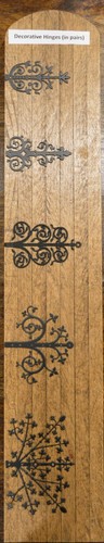 Miniature door hinge pair - "miniature,