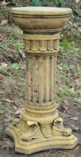 Corinthian style column reconstituted stone plinth 56cm H for a statue (not inc)