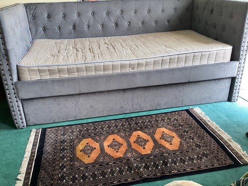 Grey upholstered guest day - guest, /