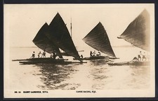 Postcard Fiji, Canoe Racing 