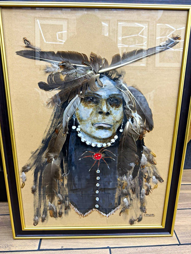 Native indian hand painted - native,