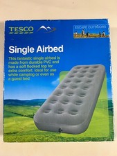 Buy Tesco Single Airbed |Comfortable Flocked Top | Ideal for Camping & Guest Bed