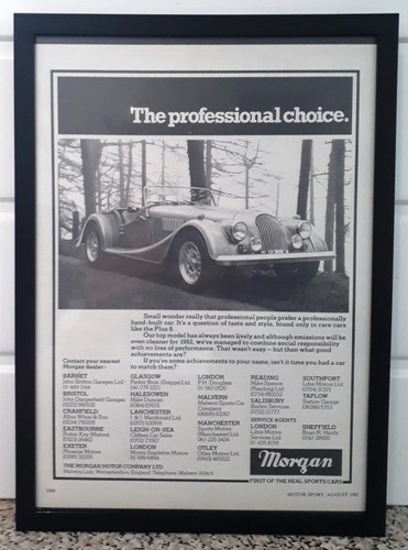 Framed original classic car - classic, ad