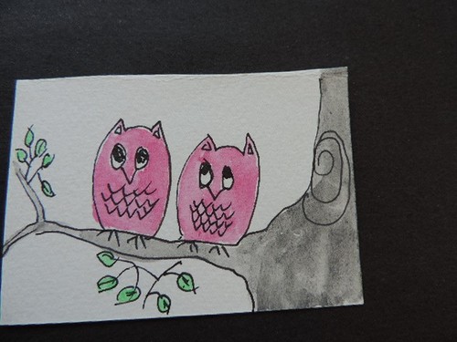 Aceo original miniature - aceo,