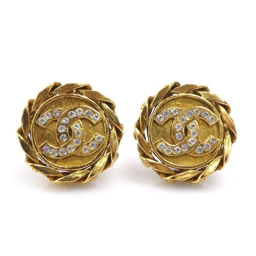 Auth chanel logo earrings - chanel,