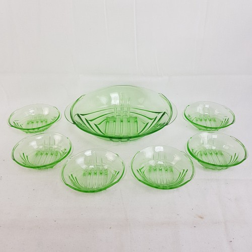 Green glass fruit - green, with