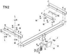 Towtrust Fixed Flange Automotive Towbar For Nissan Note MPV 2006 To 2013