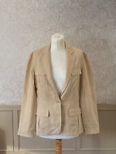 Ralph Lauren Collection Womens Size US 10 UK 14 Beige Linen Safari Jacket Retro
