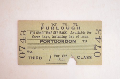 Railway ticket lner portgordon - ticket,